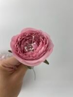 піон з декоративною серединкою рожева