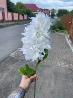 Декоративна гілка з цвітом богенвілії біла - Зображення 3