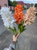 Декоративна гілка з цвітом богенвілії біла - Зображення 4