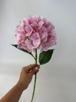 Гортензія на гілці real touch рожева