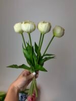 Тюльпани піоновидні молочні 40 см - Зображення 2