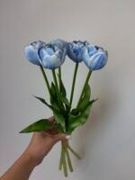 Тюльпани піоновидні блакитні 40 см - Зображення 2