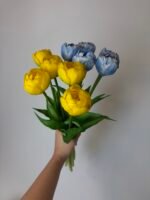 Тюльпани піоновидні блакитні 40 см - Зображення 4