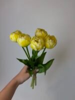 Тюльпани піоновидні світло жовті 40 см