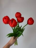 Тюльпани піоновидні червоні 40 см