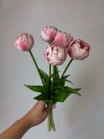 Тюльпани піоновидні світло рожеві 40 см