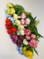 Тюльпани  блакитні піоновидні 3+2 30см. - Зображення 6