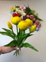 Тюльпани жовті піоновидні 3+2 30см. - Зображення 5