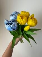 Тюльпани жовті піоновидні 3+2 30см. - Зображення 4