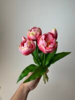 Тюльпани рожеві піоновидні 3+2 30см.