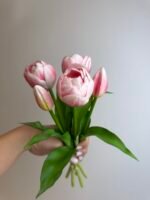 Тюльпани світло рожеві піоновидні 3+2 30см. - Зображення 2