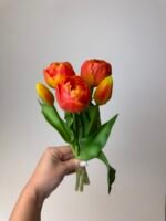 Тюльпани  помаранчеві піоновидні 3+2 30см.