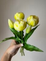 Тюльпани світло жовті піоновидні 3+2 30см.