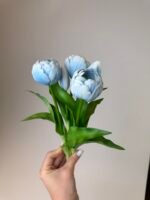 Тюльпани  світло блакитні піоновидні 3+2 30см. - Зображення 3